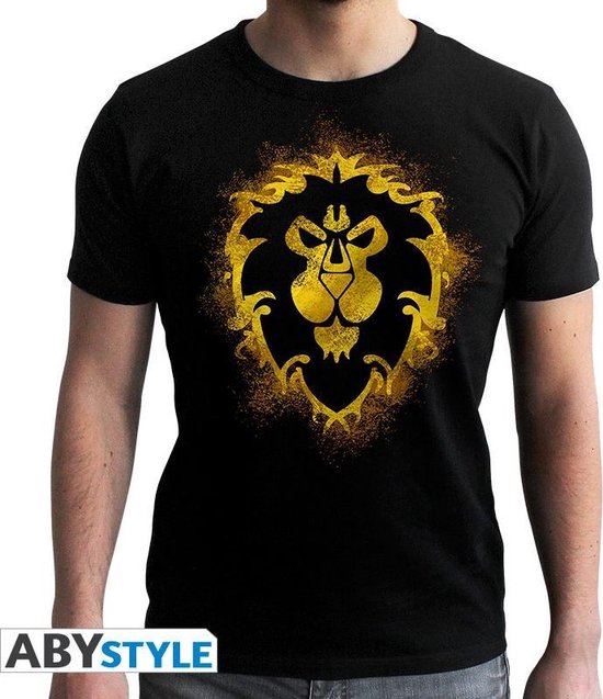 WORLD OF WARCRAFT - Tshirt Alliance - man SS black - new fit