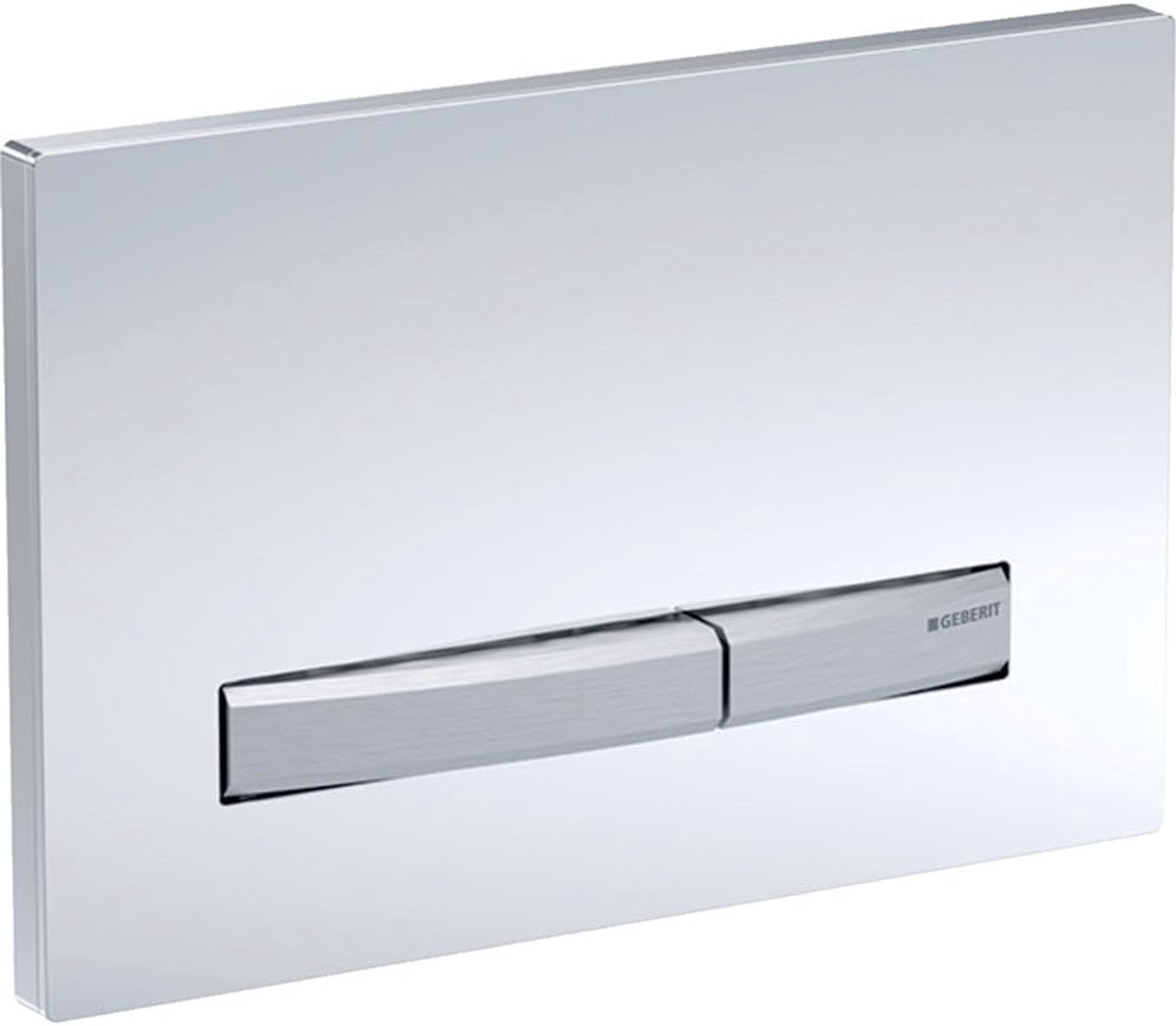 Bedieningsplaat met Tweeknoppen Spoeling Chrome Betonlook