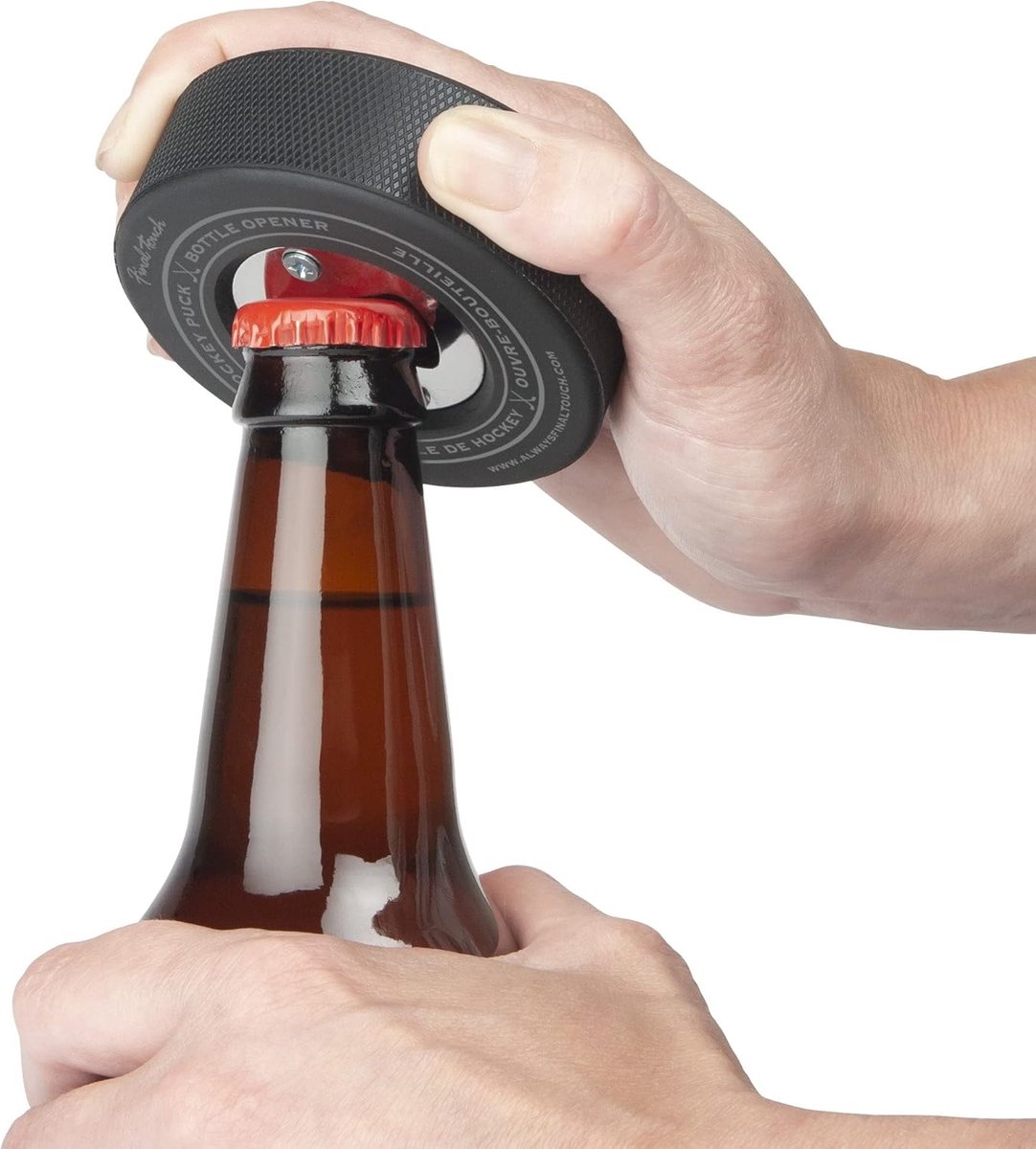 Hockey Puck Bieropener - Tafelmodel Rubberen Flesopener