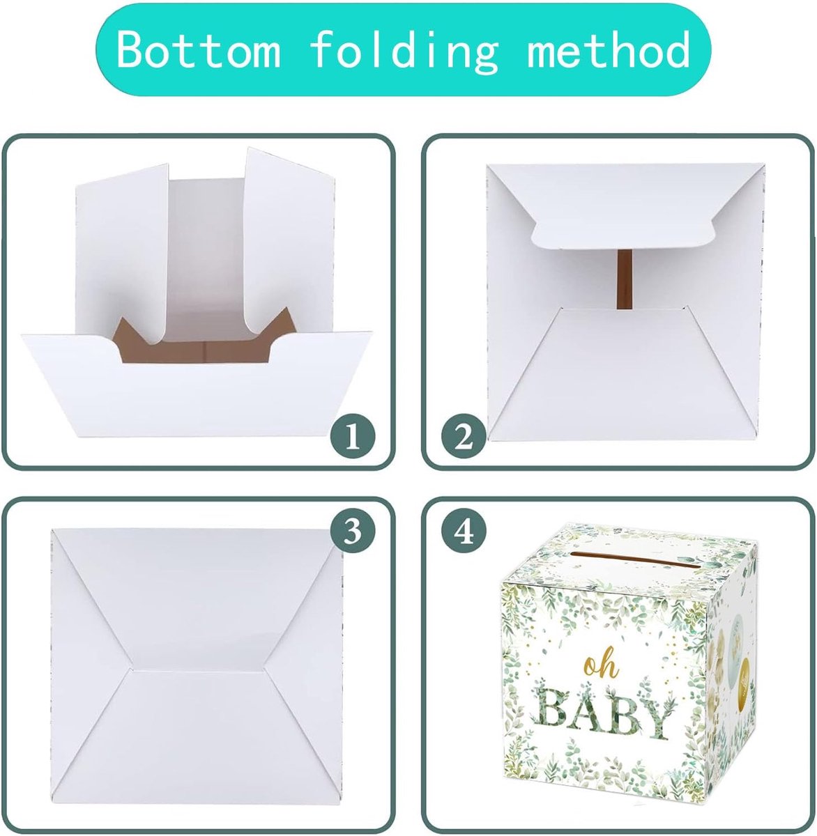 Luierloterij Pakket voor Babyshower: 50 Kaarten + Presentatiedoos voor Luierspellen en Feest
