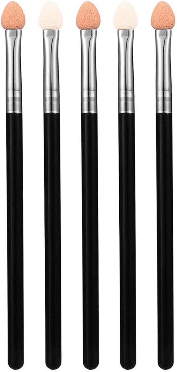 Set van 5 Dubbelzijdige Spons Oogschaduwkwastjes voor Makkelijke Make-up Applicatie