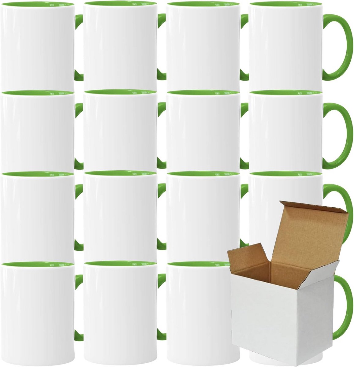Set van 8 Sublimatiemokken Keramisch 300ml Voor Personalisatie