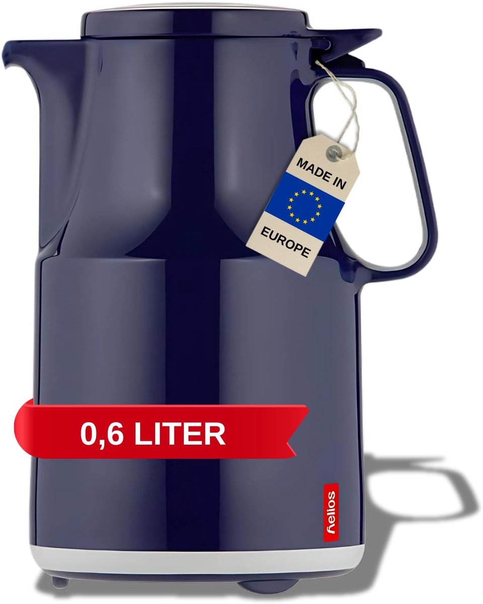 Thermoskan 0.6 Liter Rood - Houdt Drank 6 Uur Warm/Koud - Vaatwasmachinebestendig