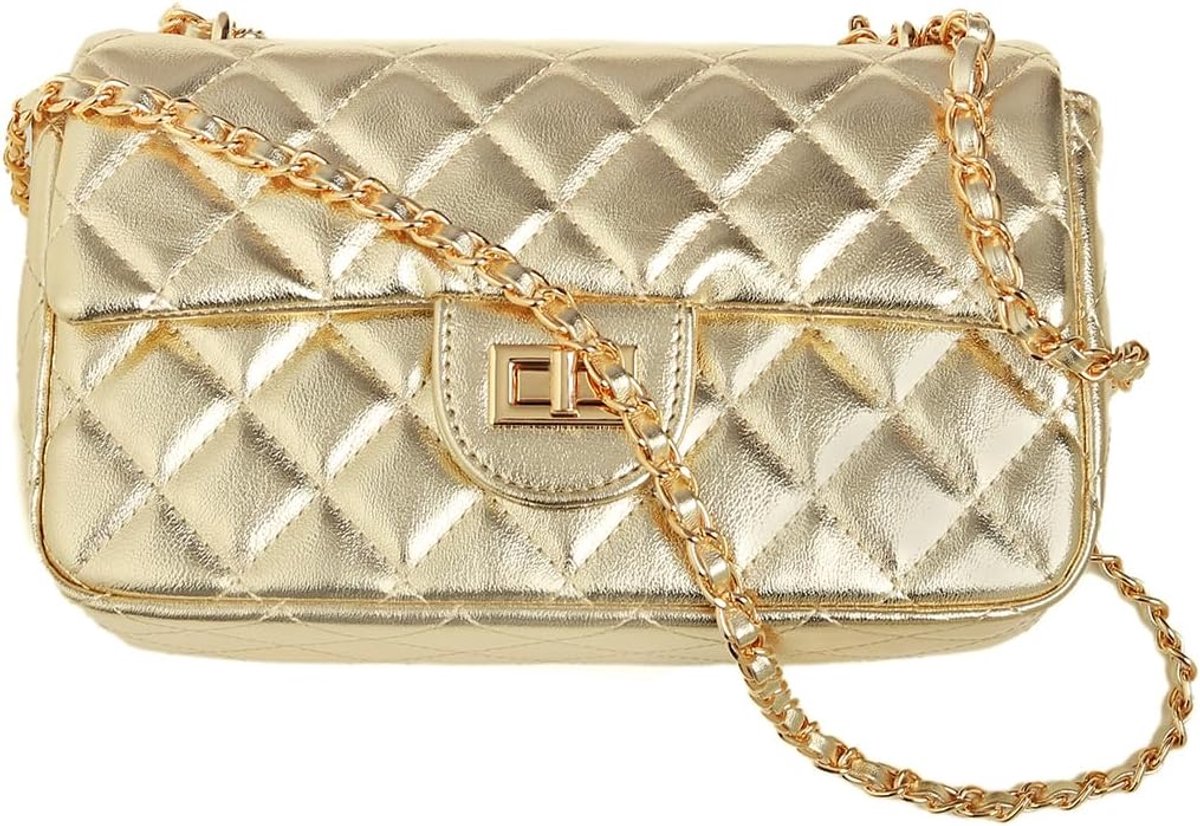 Kleine Crossbody Tas Dames met Kettingschouderriem - Elegante Avondtas en Citytas