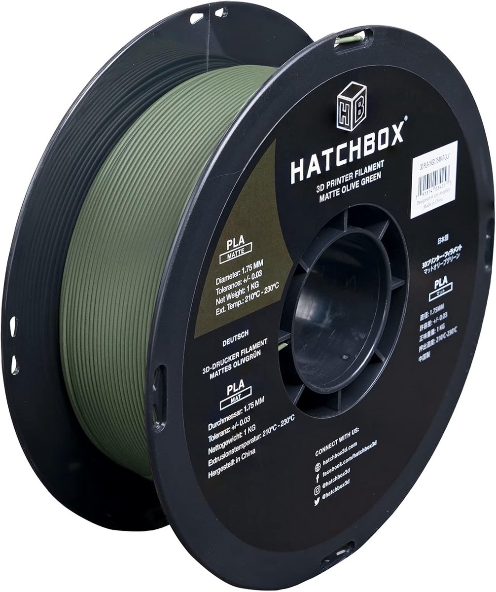 3D Printer Filament - PLA Materiaal - Modelbouw - Hoge Nauwkeurigheid - 1 kg 1.75 mm - Olijfgroen