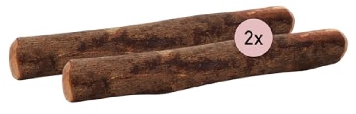 Natuurlijke houten kauwstaaf voor kleine honden - Met zalmolie, tandverzorgend speelgoed, maat S