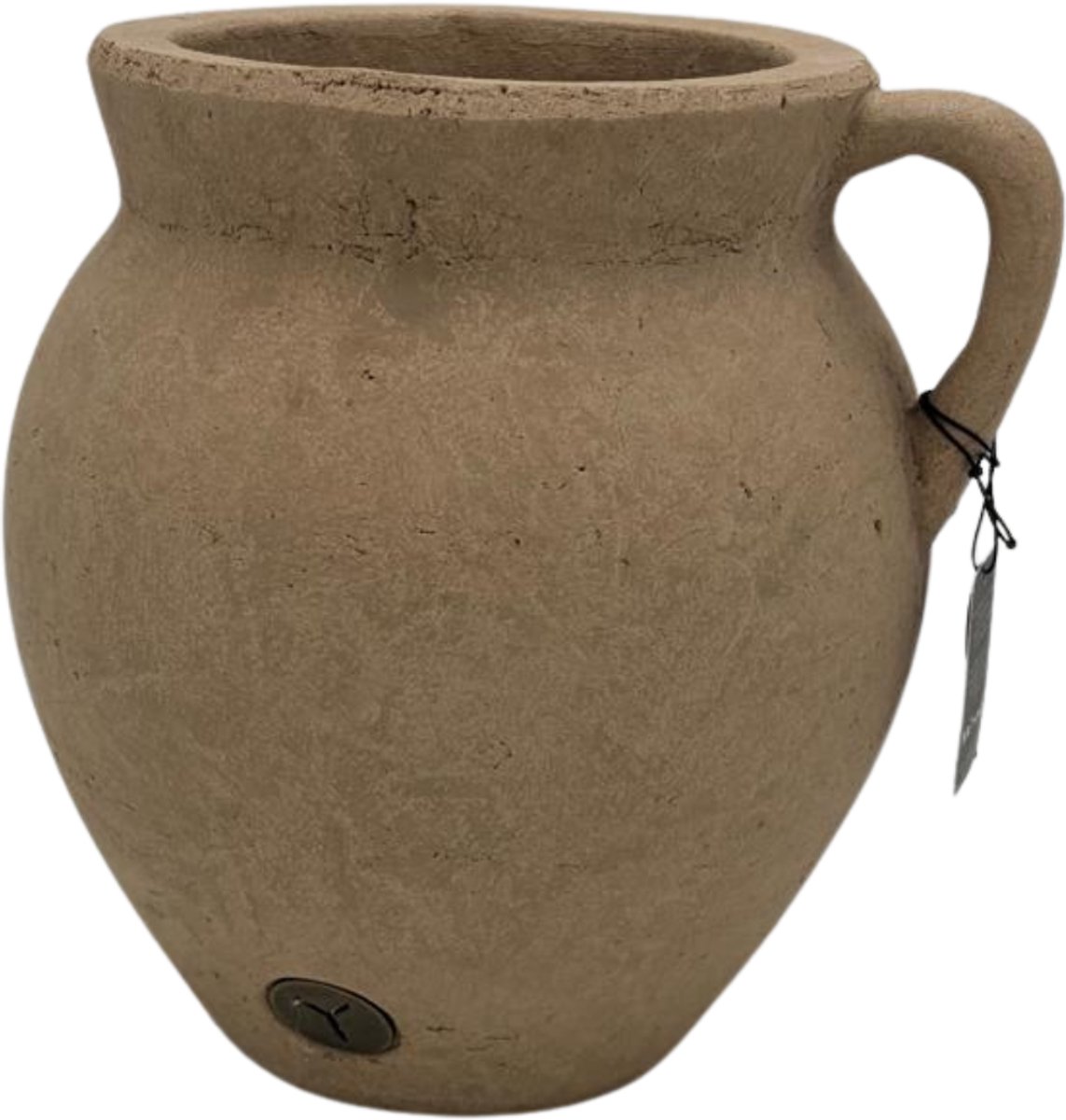 BRYNXZ Majestic Taupe Jar One Ear - 24x24 cm | Rustieke Kruikpot