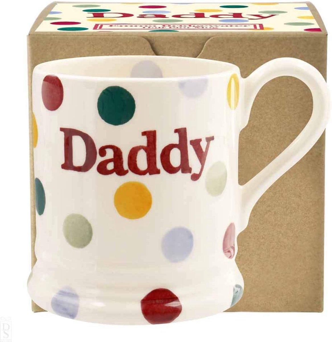Grote Mok Polka Dot 'Papa' Cadeau - Kwart Liter Keramiek