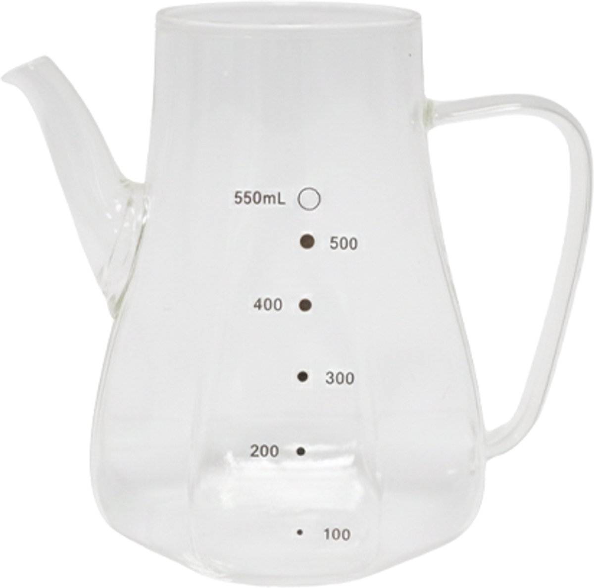 Olie-azijnstel - glas - 500ml - hittebestendig - transparant - maatverdeling druppelvrij