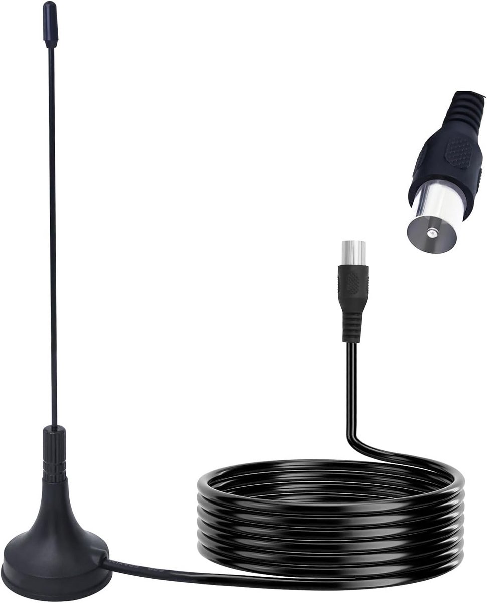 Draagbare TV Antenne - Digitale Ontvanger - Binnen Buiten TV - Hoge Ontvangstkwaliteit - Compact Ontwerp