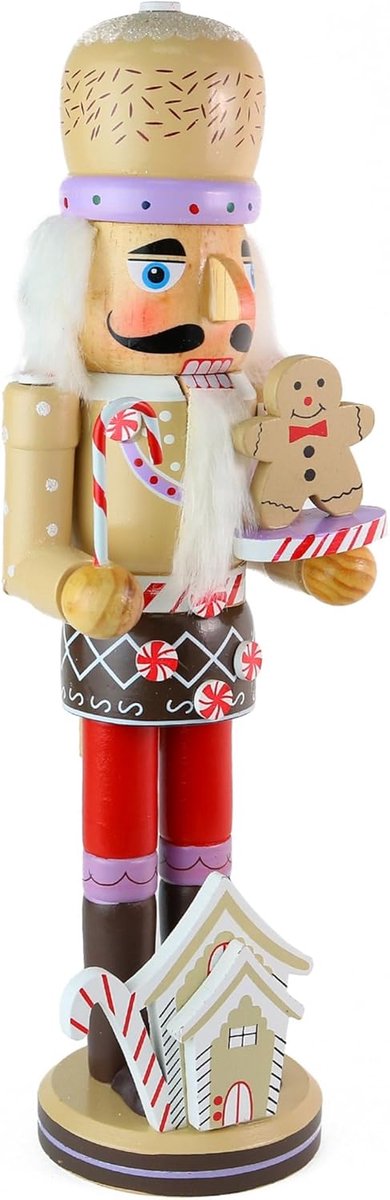 Houten Kerstnotenkraker Chef Thema Kerstdecoratie Figuur