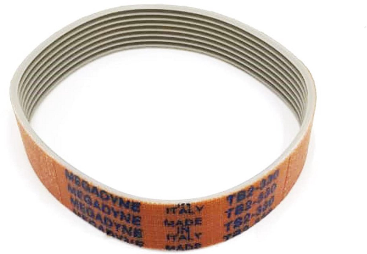 Vlakke aandrijfriem voor snijmachine 16 x 330 mm met 8 ribben
