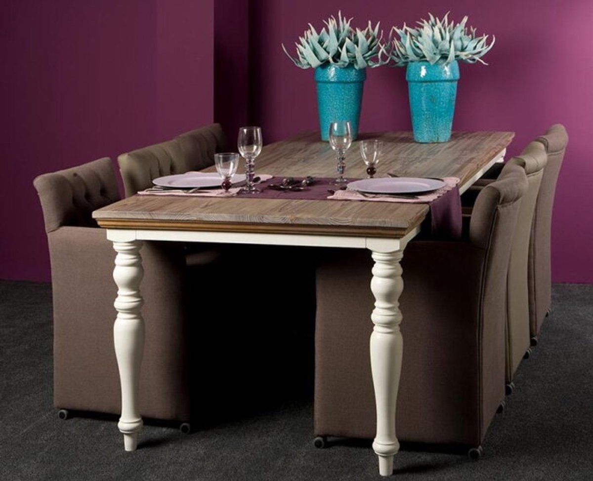 Tower Living Fleur Eetkamertafel 220 cm Wit