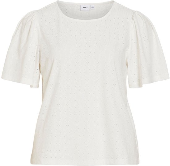 Dames Tops,Dames Polyester Blouse Zomer Kapmouw Shirts V-Hals Bloemen Bedrukte Tops Elegante Blouse T-Shirt Jas Losse Blouse Tuniek Sweatshirt Tops Voor Dames,Wit,L