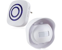 Kit de sonnette sans fil avec détecteur de mouvement, récepteur à brancher et capteur étanche