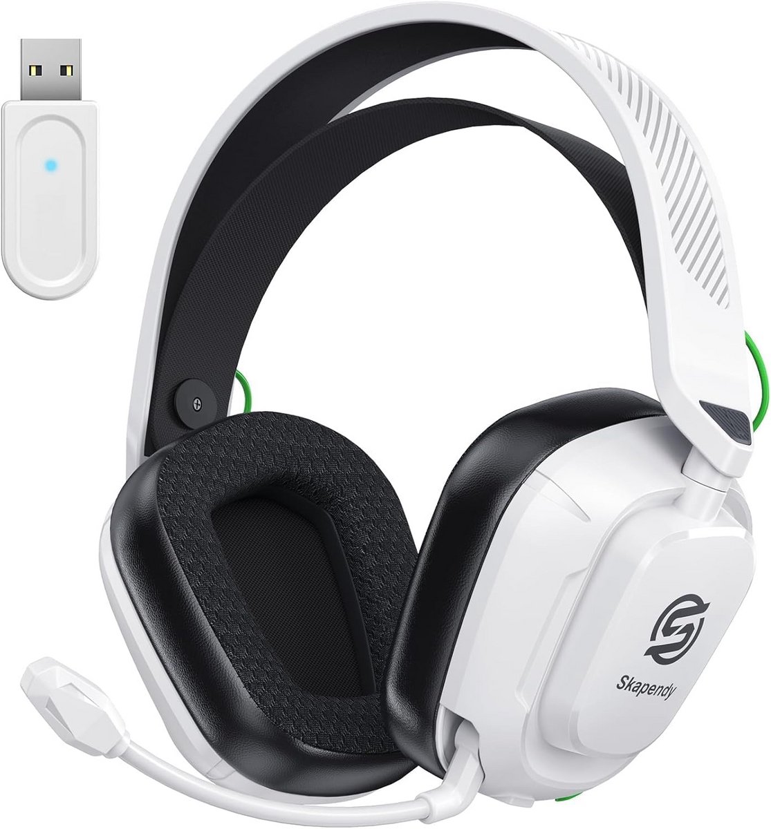 Draadloze Gaming Headset met 2.4GHz en Bluetooth 5.4 - Compatibel met PS5, PS4, PC, Switch en Mobiel - 50 Uur Speeltijd