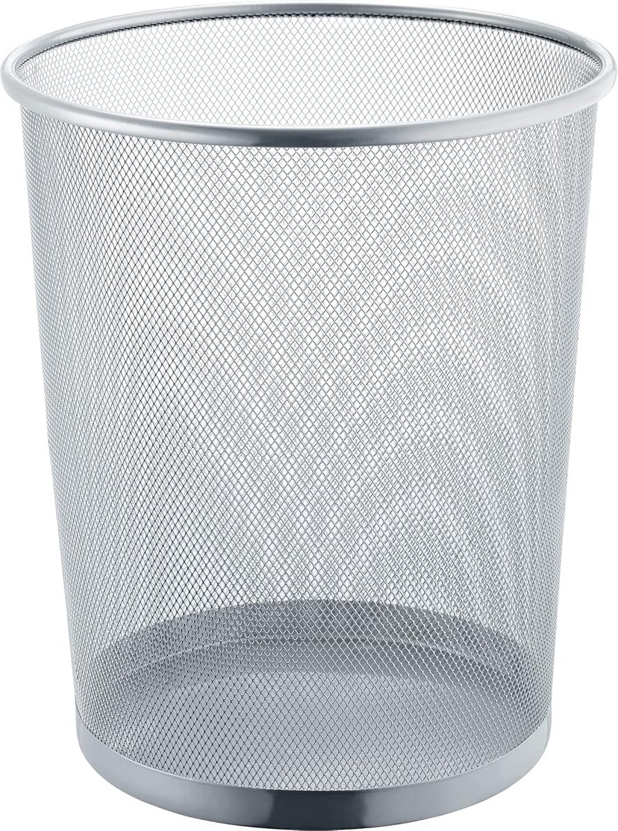 Ronde Inhoud Prullenbak 15 Liter Zilver