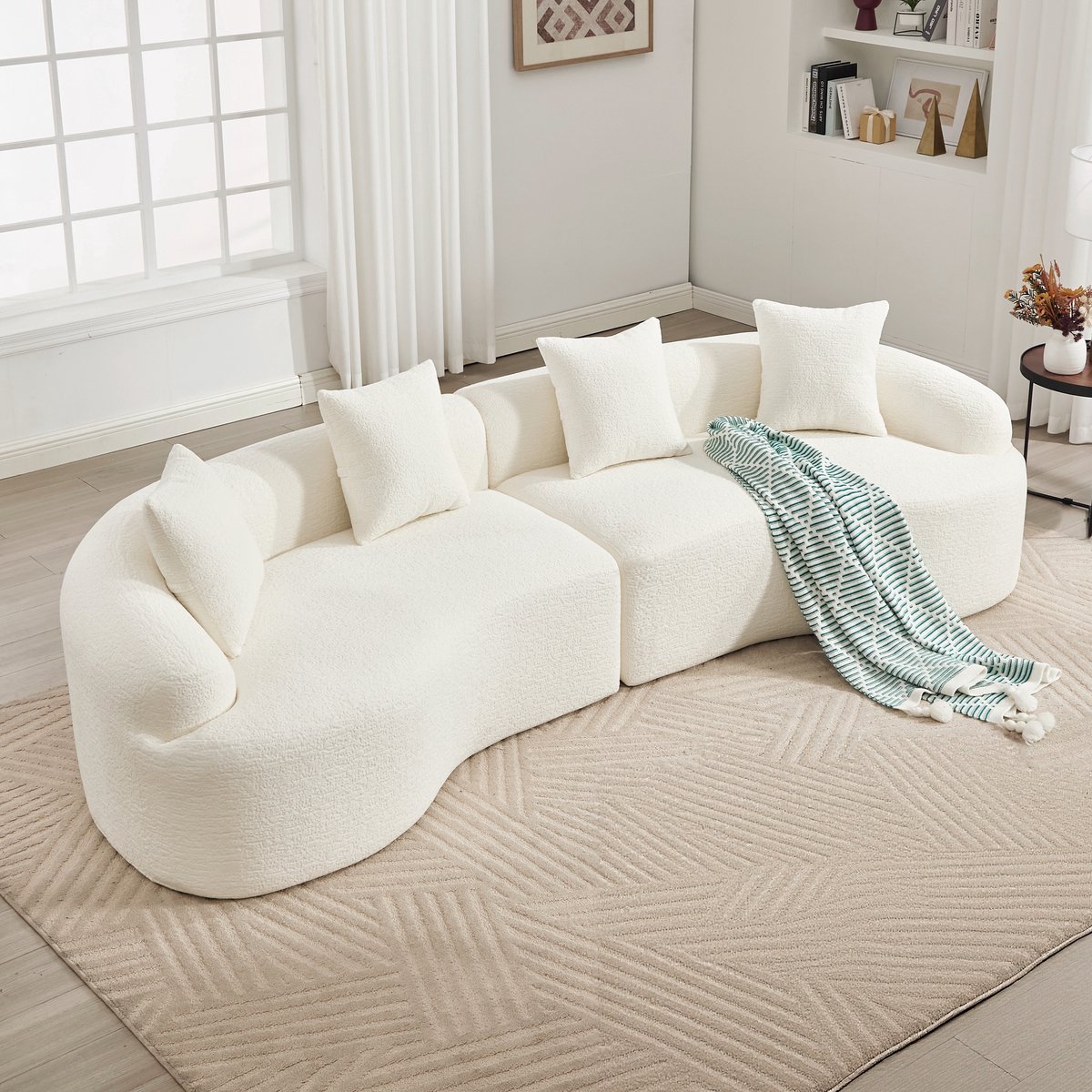 HAUSS SPOLE Sofa - Modulaire Gebogen Bank - 4-Zits Comfort Voor Woonkamer En Appartement -
