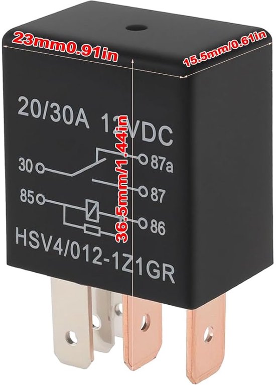 2x 12V 30A Waterdicht Relais 5-Pin voor Grasmaaier en Tractor - Vervanging voor 725-1648 & 925-1648 — afbeelding 4