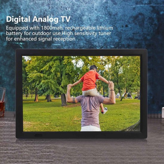 Draagbare 14 Inch Digitale LED TV met Oplaadbare Batterij voor Binnen en Buiten — afbeelding 4