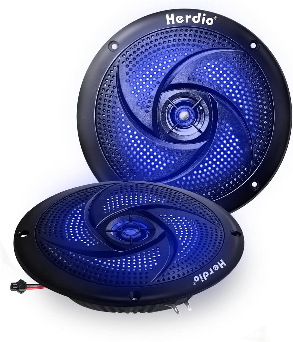 Waterdichte Marine Luidsprekers 16,5 cm 2-weg met LED Verlichting