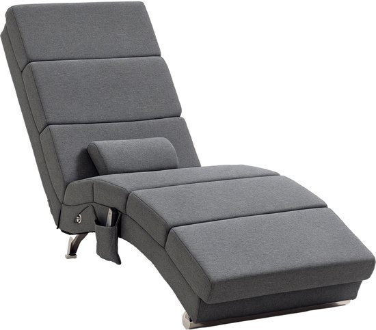 MH Handel Relaxliege Massagefunctie Donkergrijs 56L x 168B x - MH Handel - €267,90
