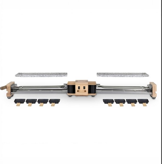 Elektrische Raclette Grill voor 8 Personen met Granieten Dubbele Grillplaat en Fondue Functie — afbeelding 5