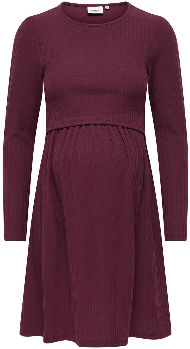 Only OLMMALAYA BASE LS O-NECK NURSING DRESS - Dames - Mini jurken Winetasting