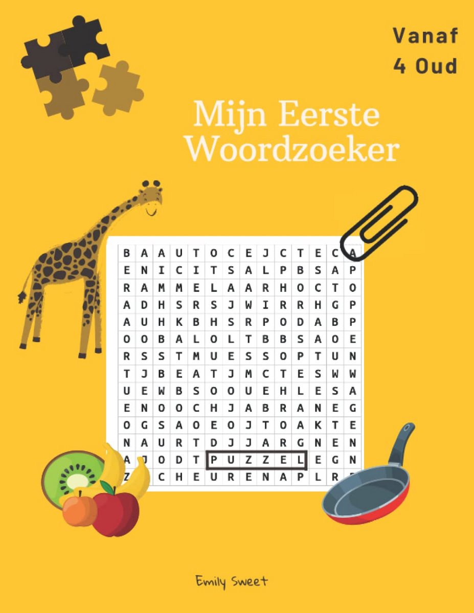 Woordzoeker Puzzelboek Vanaf 4 Jaar - Leuke Woordzoekers voor Kinderen | Educatief & Vakantiepret
