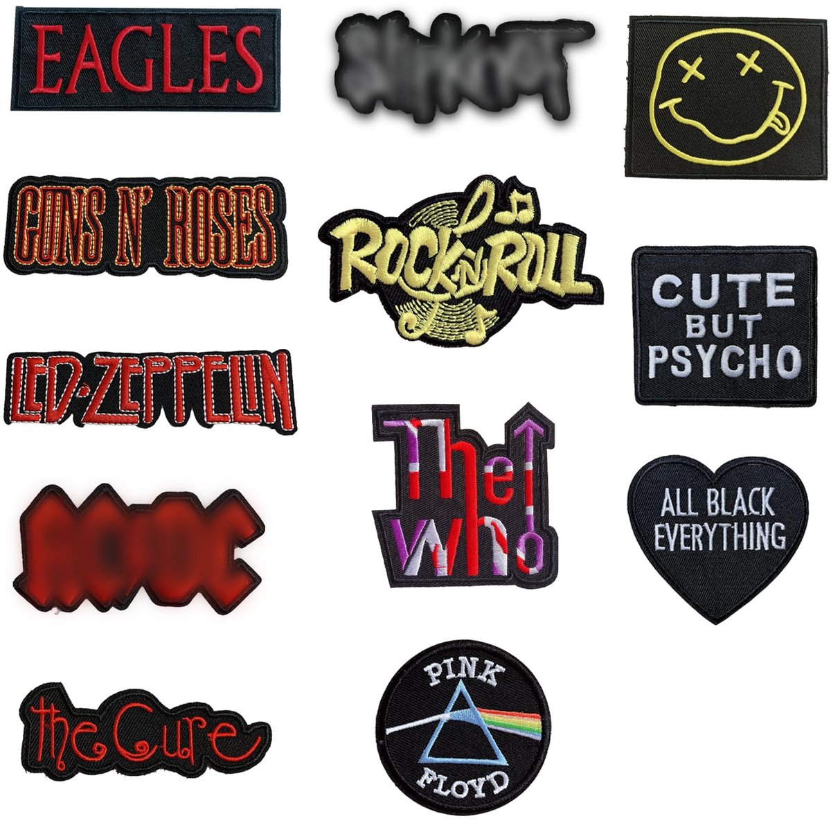 Bügelpatches - Bestickte Aufnäher voor Kleding - Multicolor Set van 12