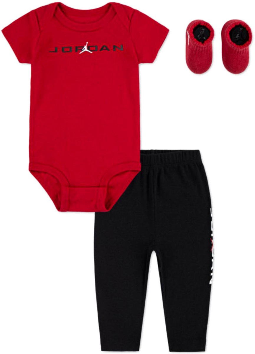 Nike Unisex Jordan Babyset Giftpack 3-Pcs – Maanden Rood