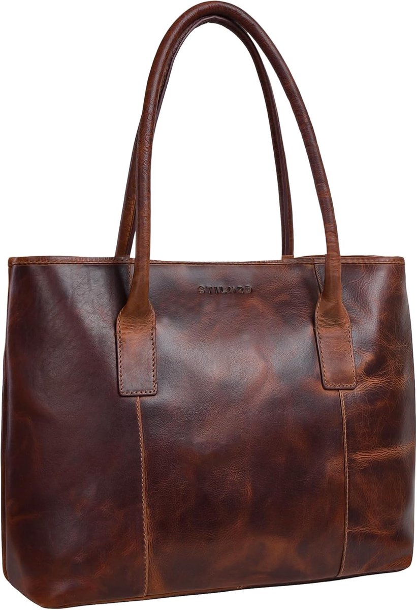 Grote Leren Schoudertas 15.6 Inch Laptop Tas Dames Zaken