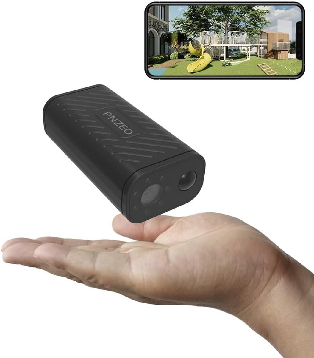 Draadloze Mini Beveiligingscamera Binnen/Buiten met 1080P Nachtzicht en Bewegingsdetectie