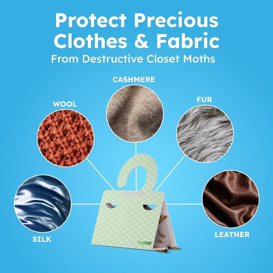 Set van 6 Feromoon Mottenvallen voor Kleding en Kasten — afbeelding 2