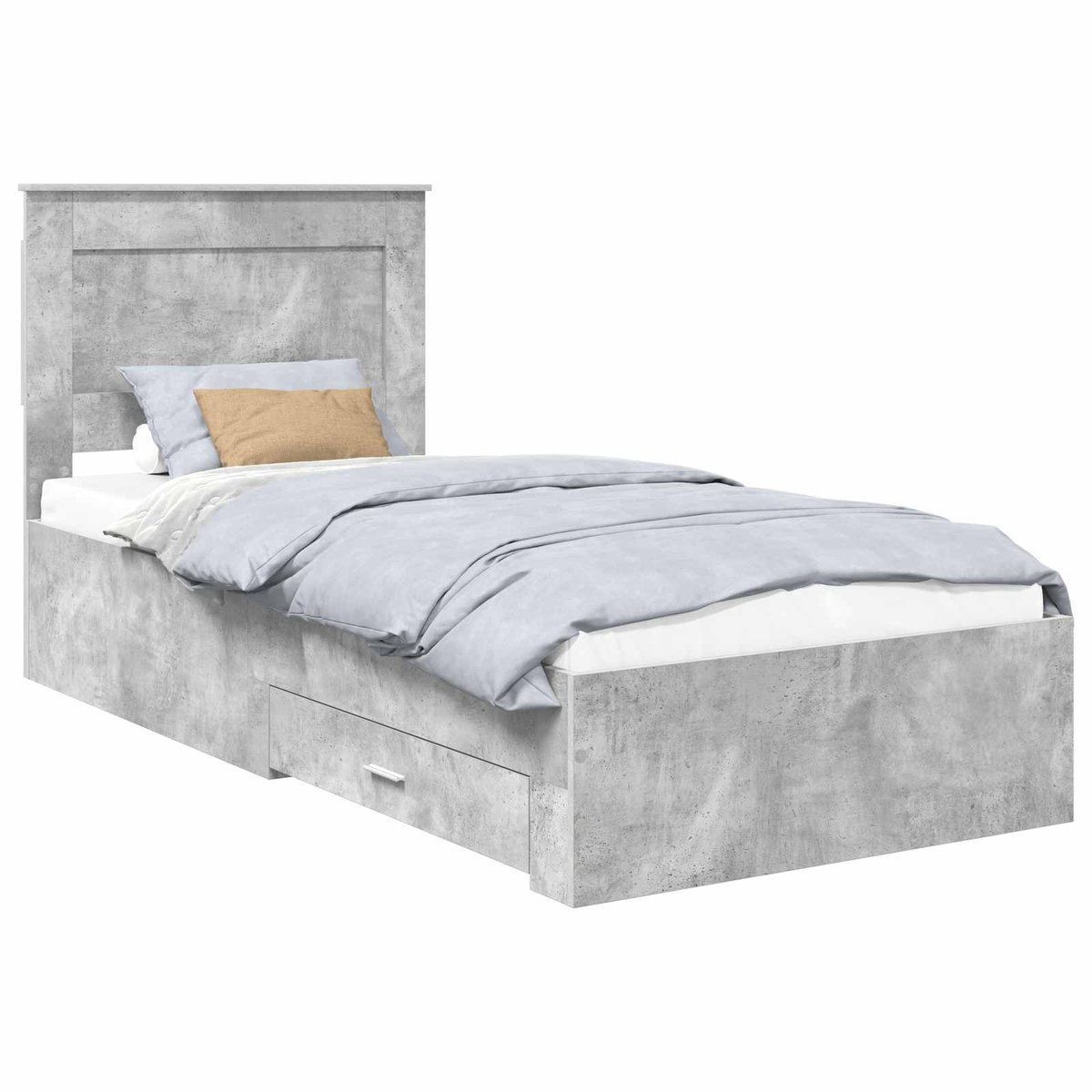 vidaXL - Bedframe - met - lade - met - hoofdeinde - met - opslag - Bewerkt - hout