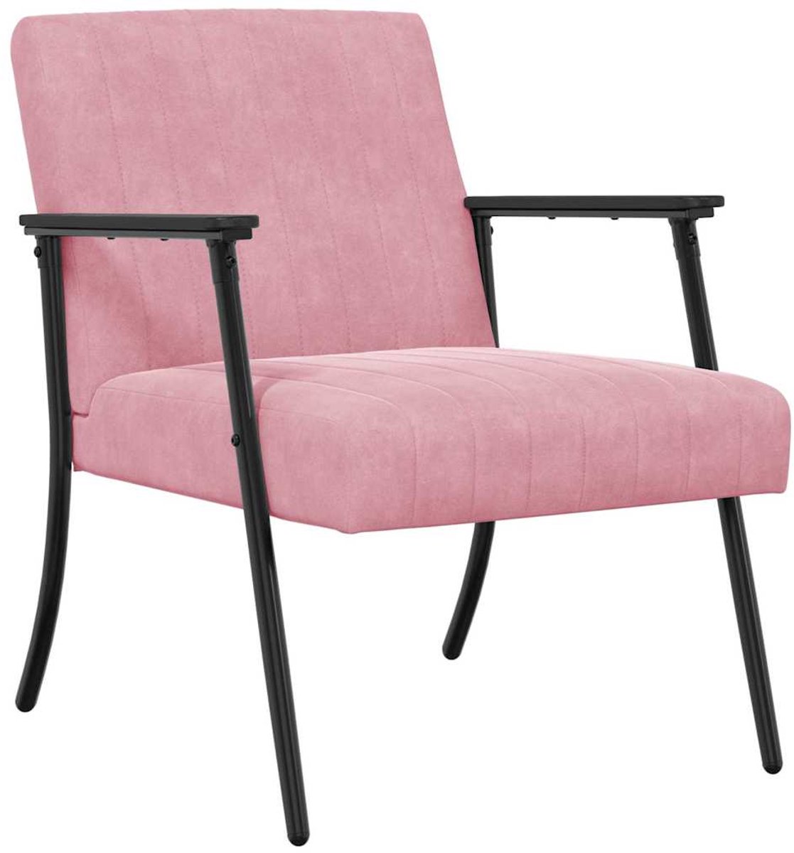 vidaXL Fauteuil - Roze - Fluweel