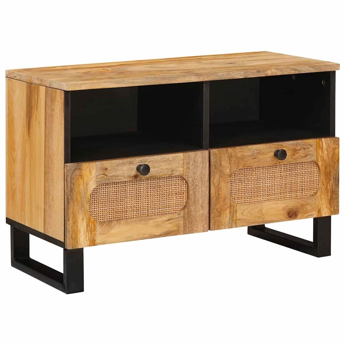vidaXL - TV - Kast - met - lade - Bruin - 70 - x - 33 - x - 46 - cm - Massief - Mango - Hout