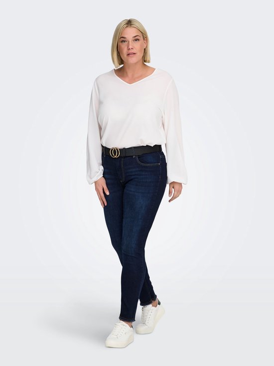 ONLY CARMAKOMA - CARWILLY LIFE REG SK ANK RAW REA4342NOOS - Denim Dark Blue - Femme - Taille W48XL32