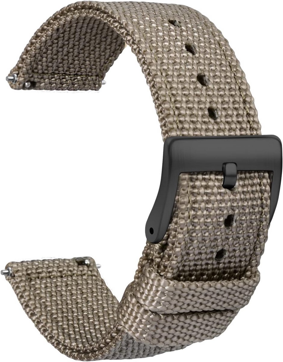 Zachte Nylon Horlogeband met Quick Release - Militaire Stijl voor Heren en Dames (Diverse Maten)