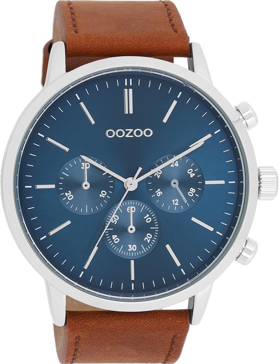 Analoge Herenhorloge met Leren Armband, Elegante Ronde Polshorloge
