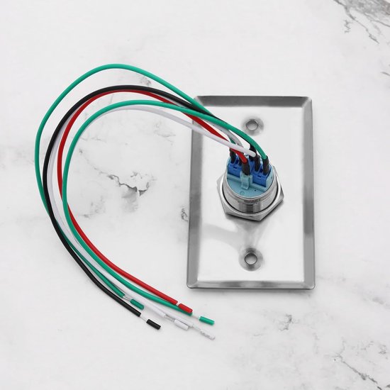Waterdichte Metalen Drukknop met LED-Verlichting voor Deurbel Installatie — afbeelding 2