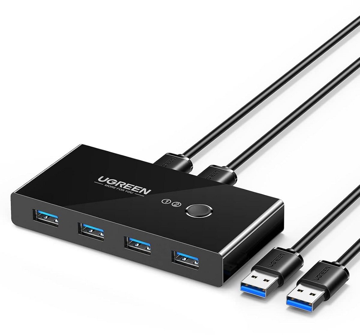 USB 3.0 Switch 4 Poorten: Deel 4 Apparaten Tussen 2 Computers - Plug & Play