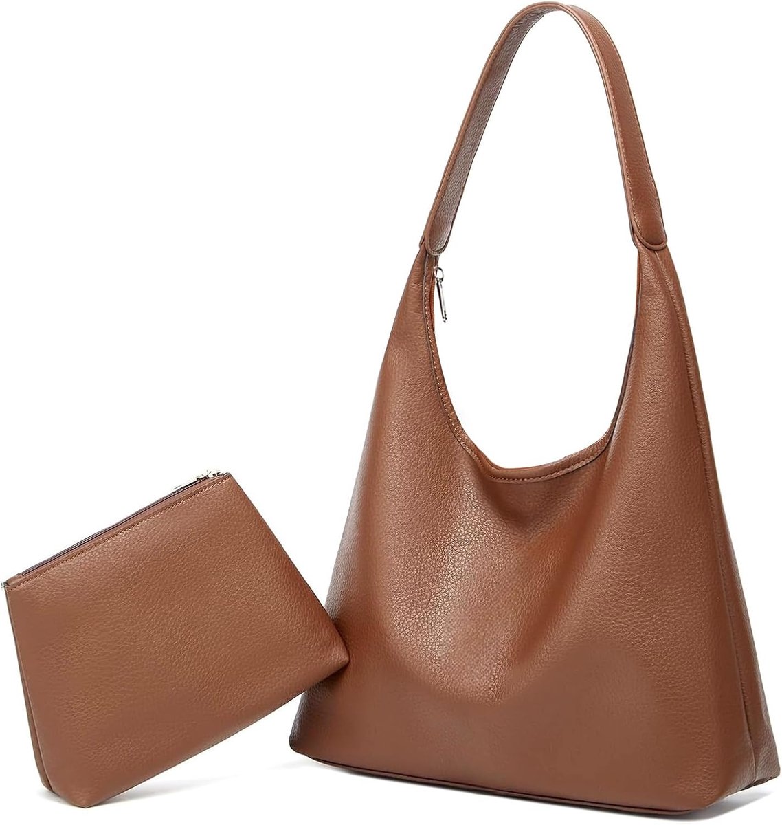 Grote Damentas Shopper Tas Leer 2-Delige Set Schoudertas