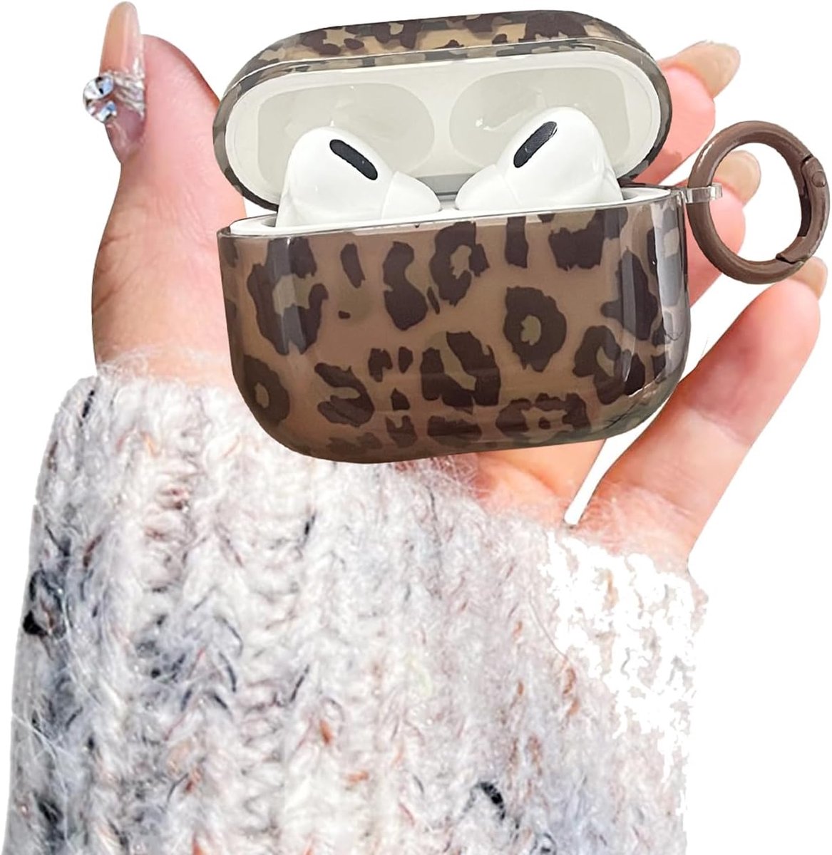 Luxe Oplaadcase Beschermhoes met Schokdempende Sleutelhanger voor Draadloze Oordopjes