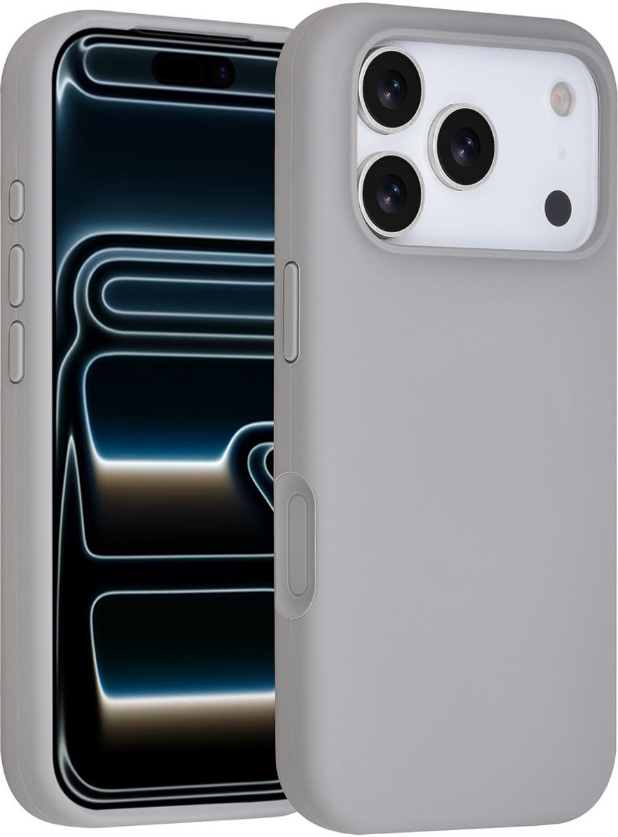 TUNIQ telefoonhoesje voor Apple iPhone 17 Pro - Siliconen backcover - Grijs