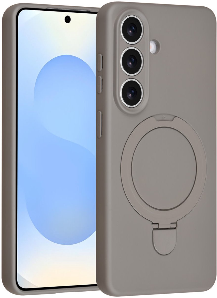 TUNIQ telefoonhoesje voor Samsung Galaxy S26 - Met ringstand en koord - Titaniumgrijs