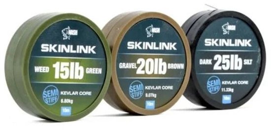 Nash Skinlink Semi-Stiff - 10M 25lb Silt van Nash — afbeelding 3