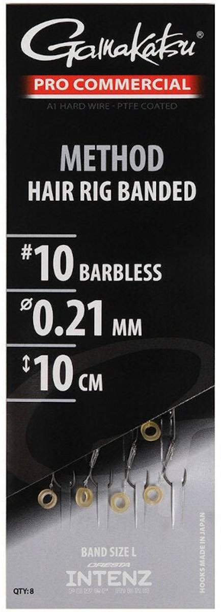 Gamakatsu Method Hair Rig Banded Barbless H16 0.17mm 10cm van Merkloos — afbeelding 5