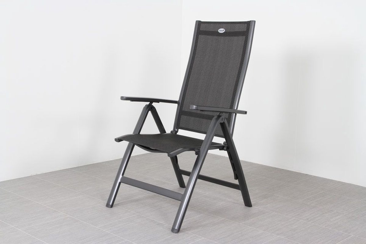 Hartman Set de 4 chaises de jardin réglables en aluminium Roma