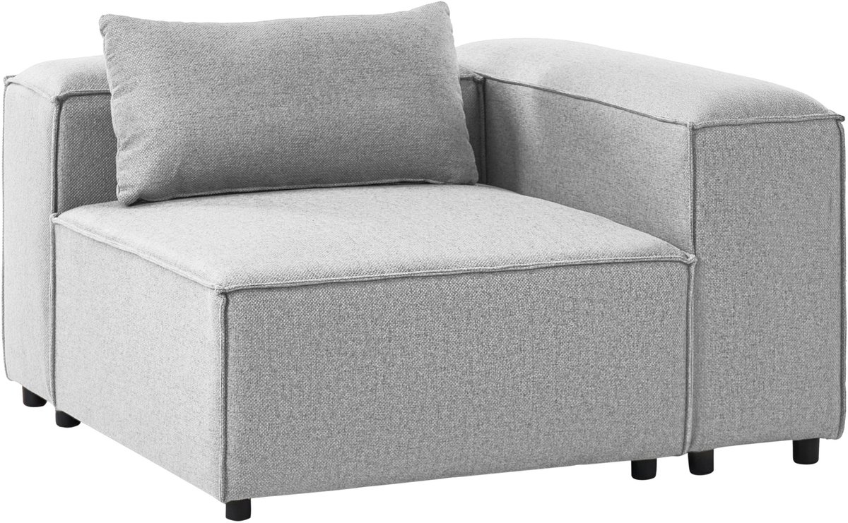 BRANDE - Hoekmodule - Grijs - Polyester